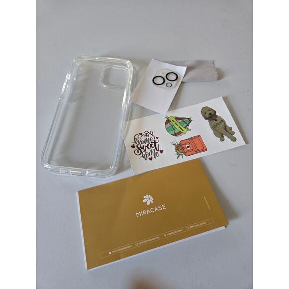 Miracase Glass Series Designed for iPhone 14 Case 6.1 inch Tempered Glass Screen - Picture 1 of 5